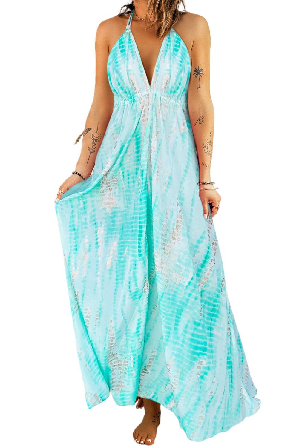 Green Maxi Shift Dress