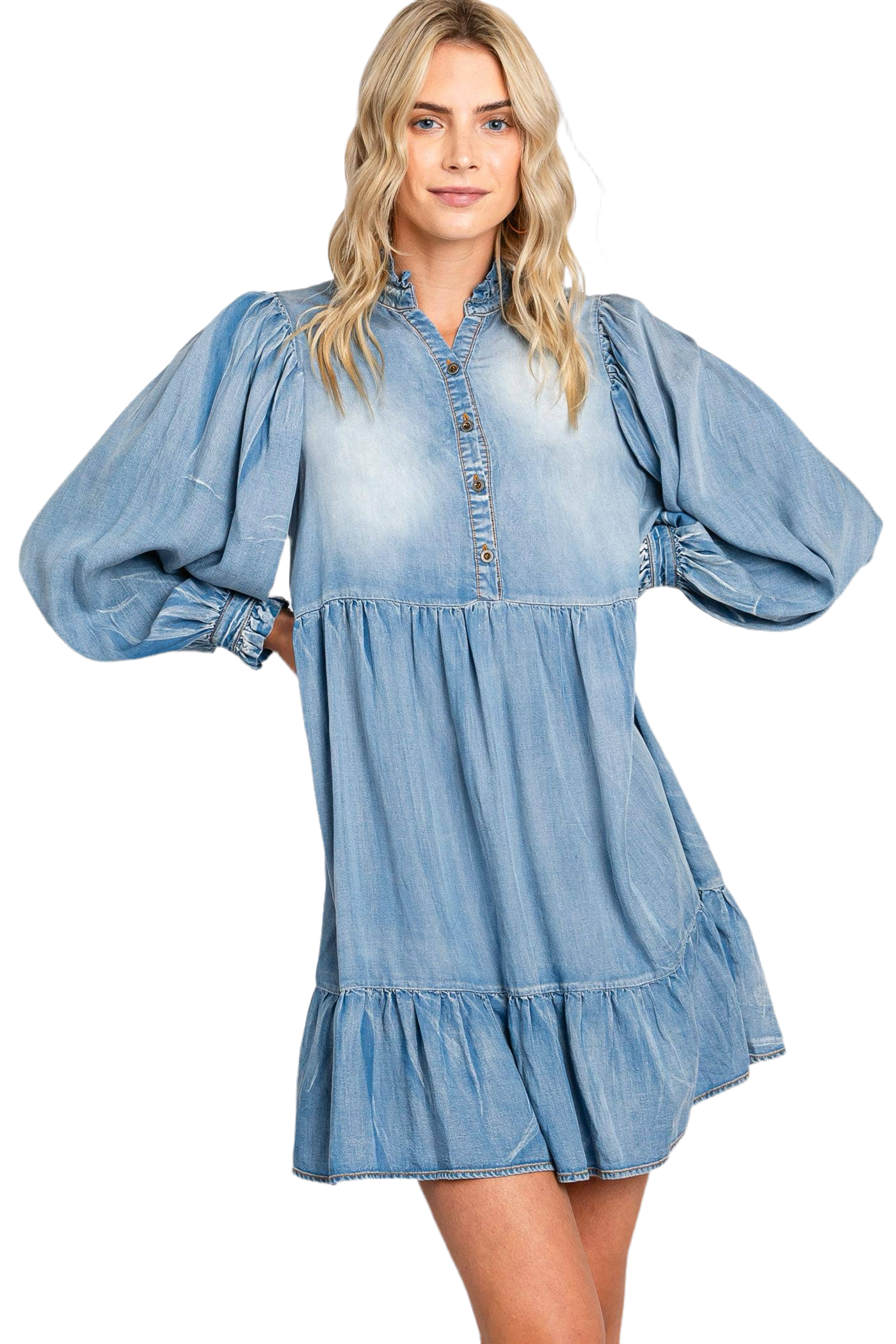 Denim Babydoll Dress