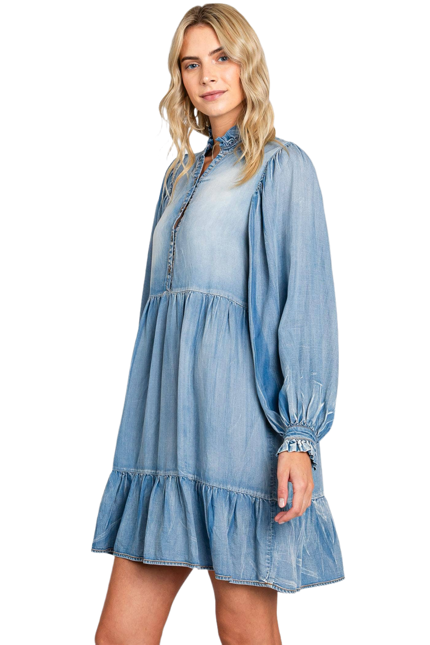 Denim Babydoll Dress