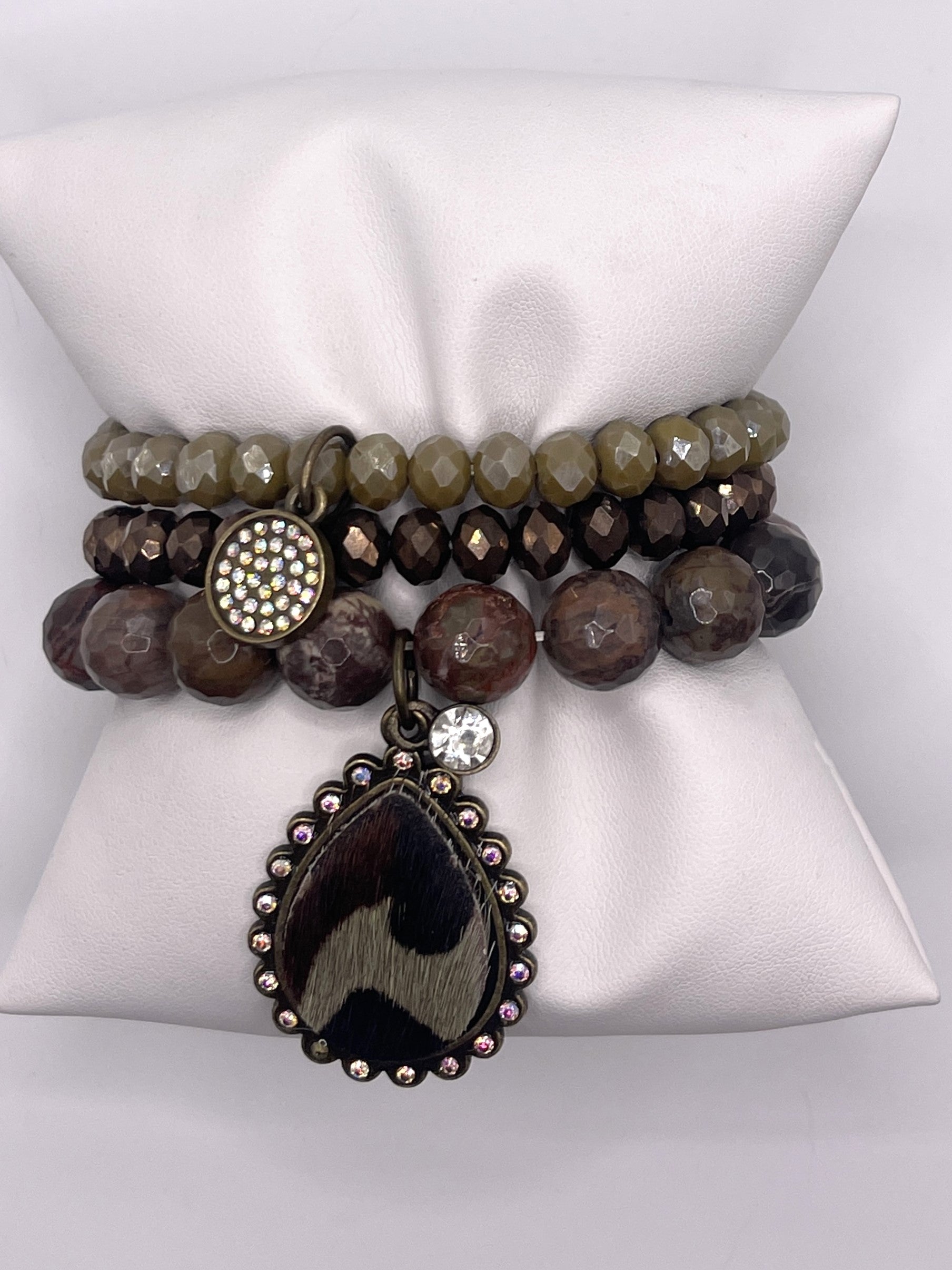 Army Green/Brown Bracelet Stack