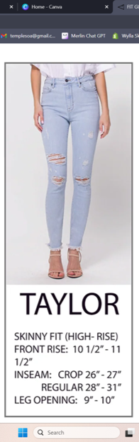 Taylor Medium Wash Fray High Rise Skinny