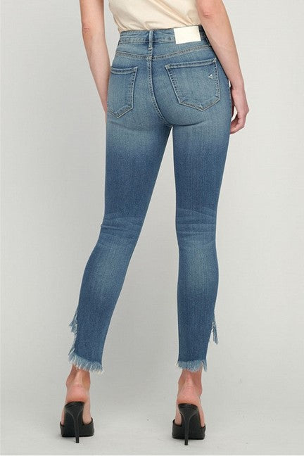 Taylor Medium Wash Fray High Rise Skinny