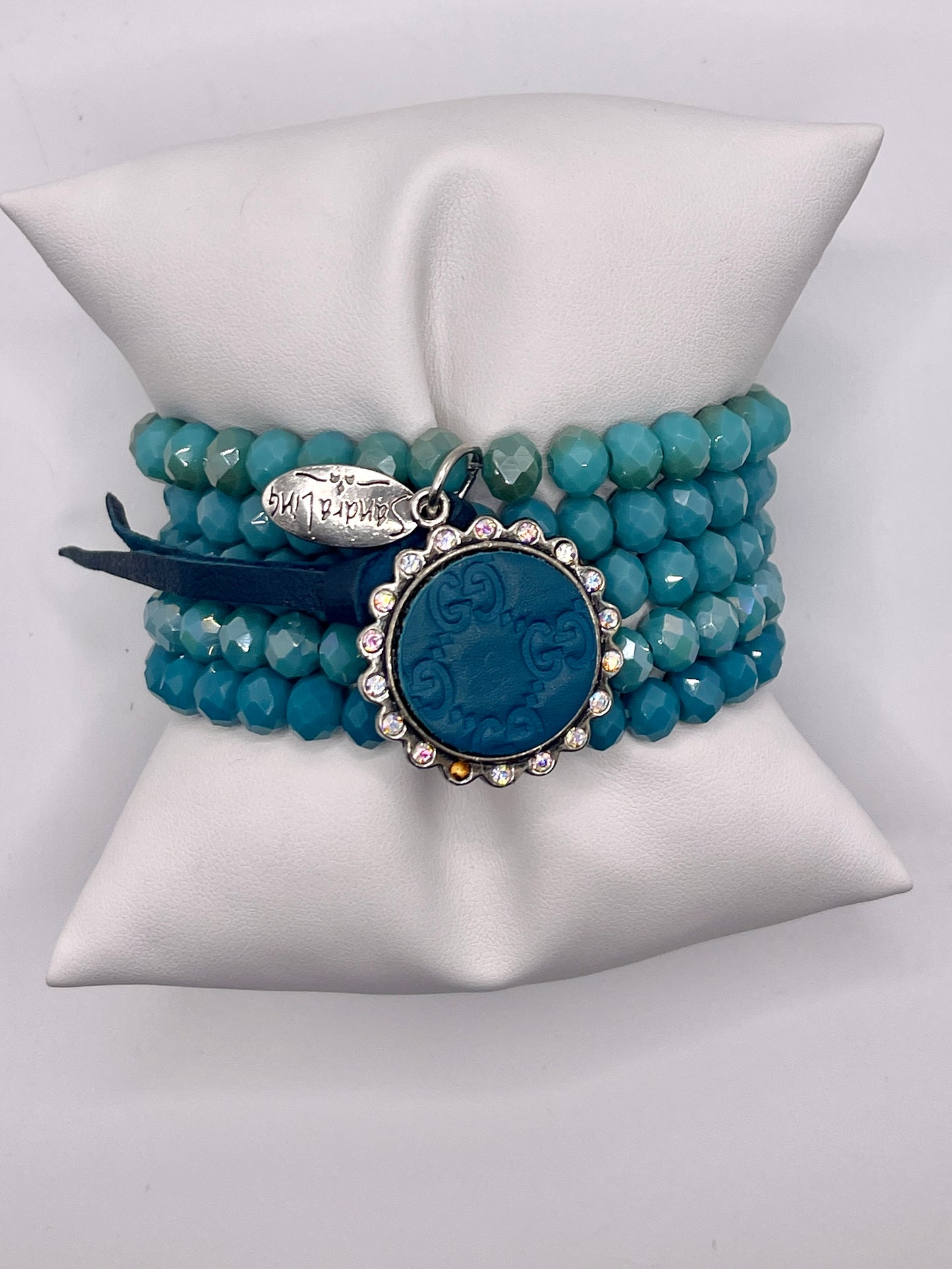 Turquoise G Emblem Bracelet Stack