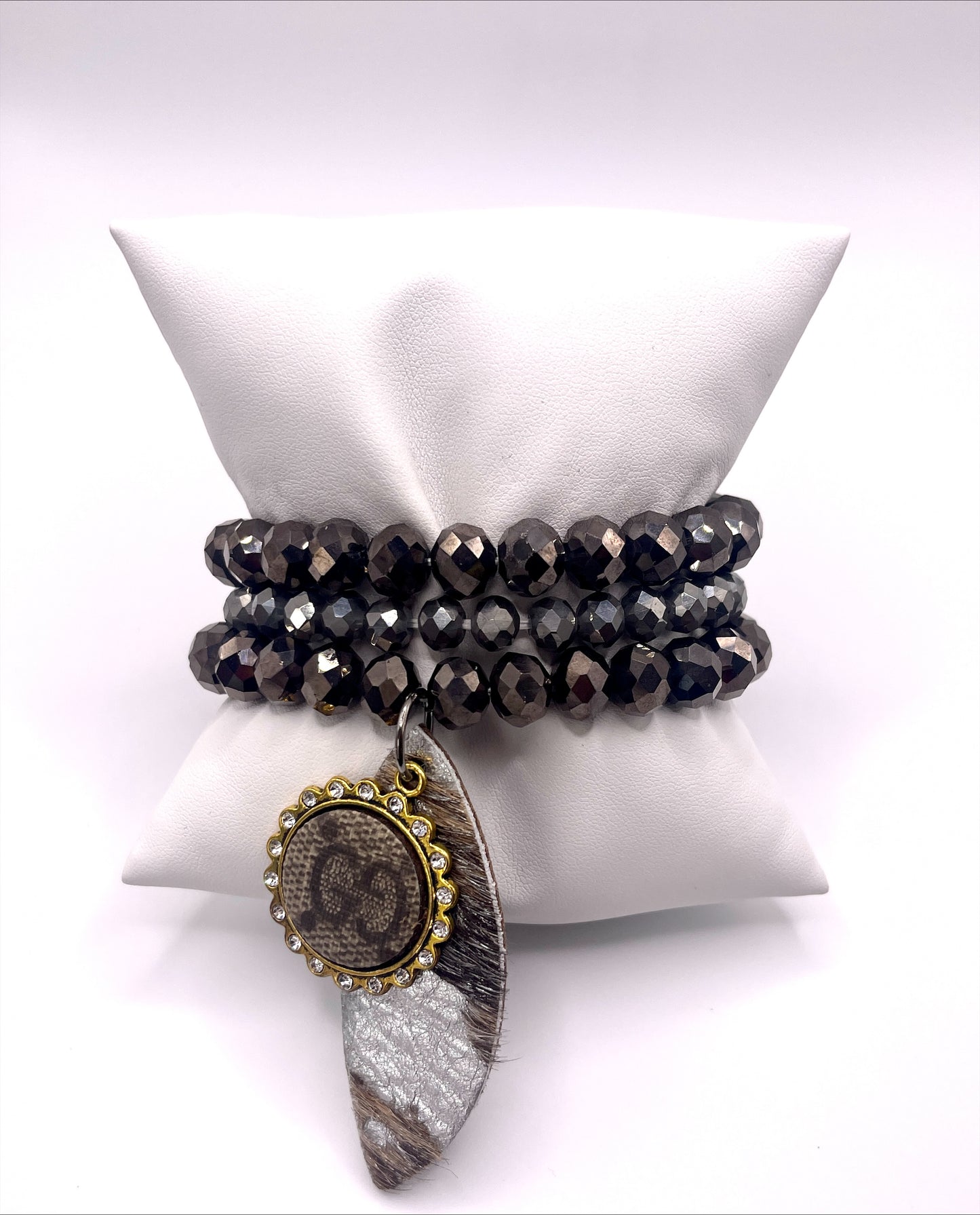 Designer Inspired G Brown Bracelet Stack